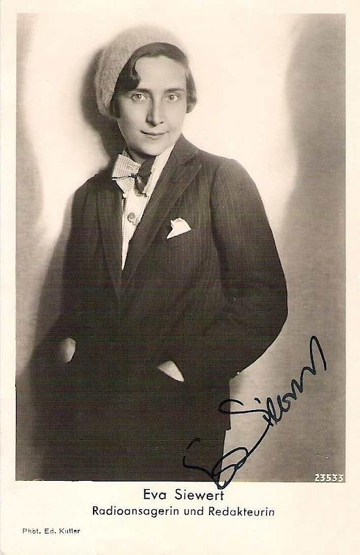 Eva Siewert, Autogrammkarte, um 1935